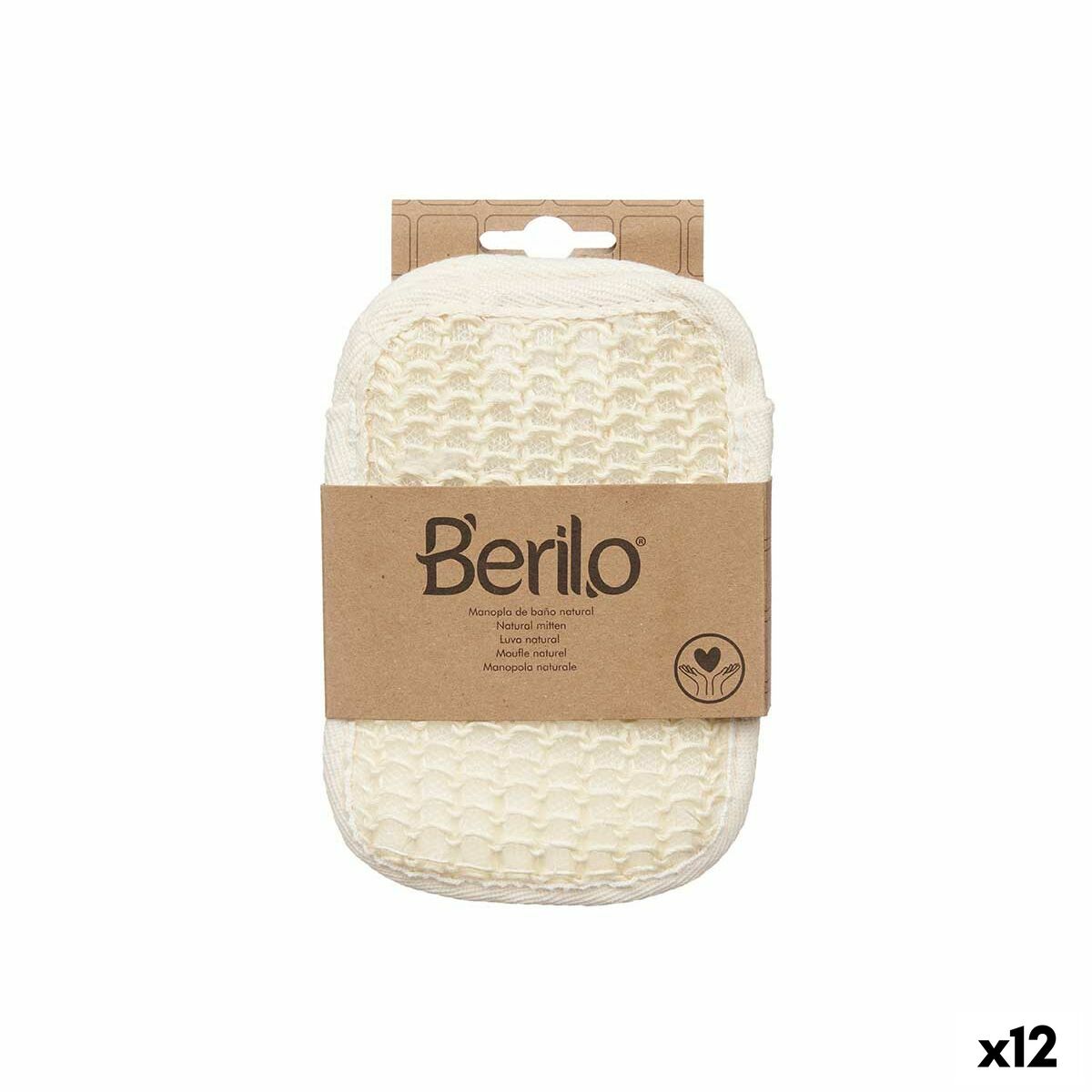 Luva Esfoliante Berilo Branco Bege (12 Unidades)