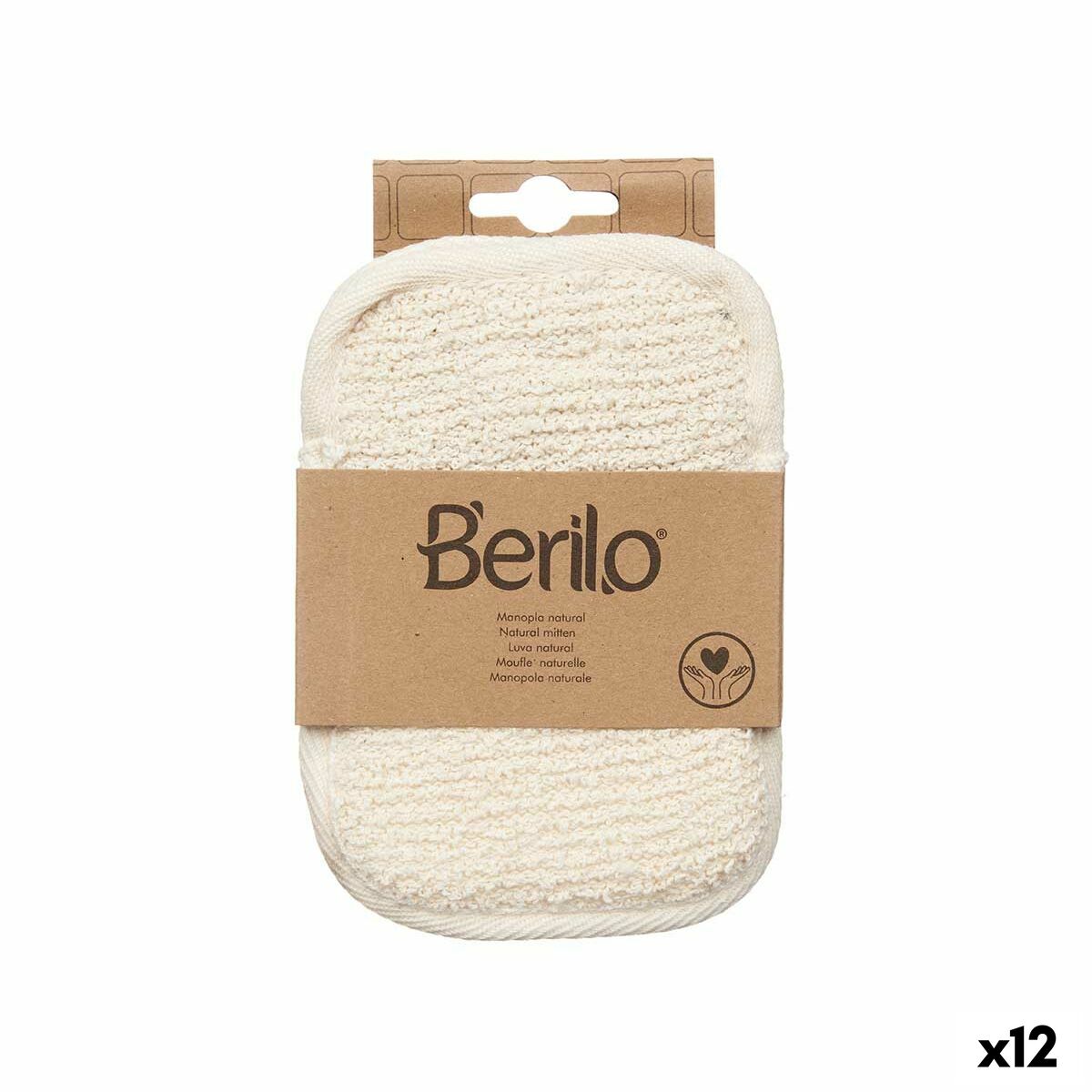 Luva Esfoliante Berilo Branco Bege (12 Unidades)