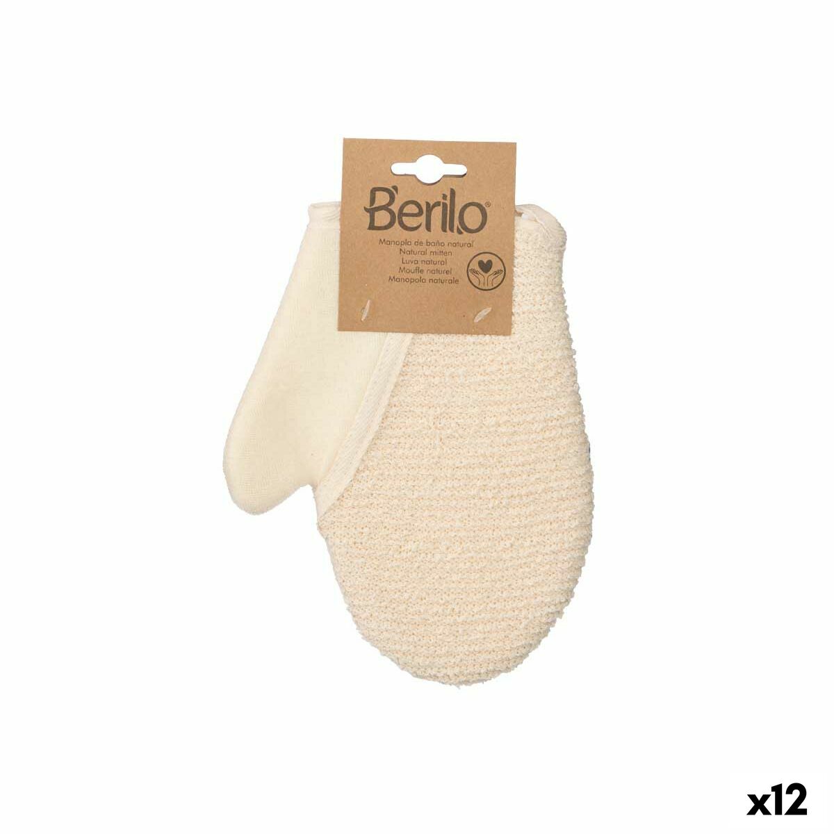 Luva Esfoliante Berilo Branco Bege (12 Unidades)