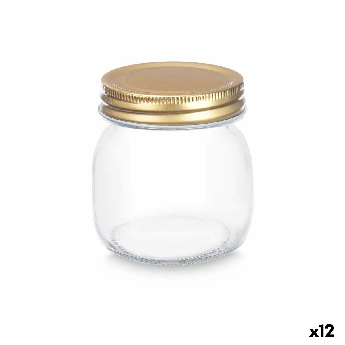 Frasco Vivalto Transparente Dourado 300 ml (12 Unidades)