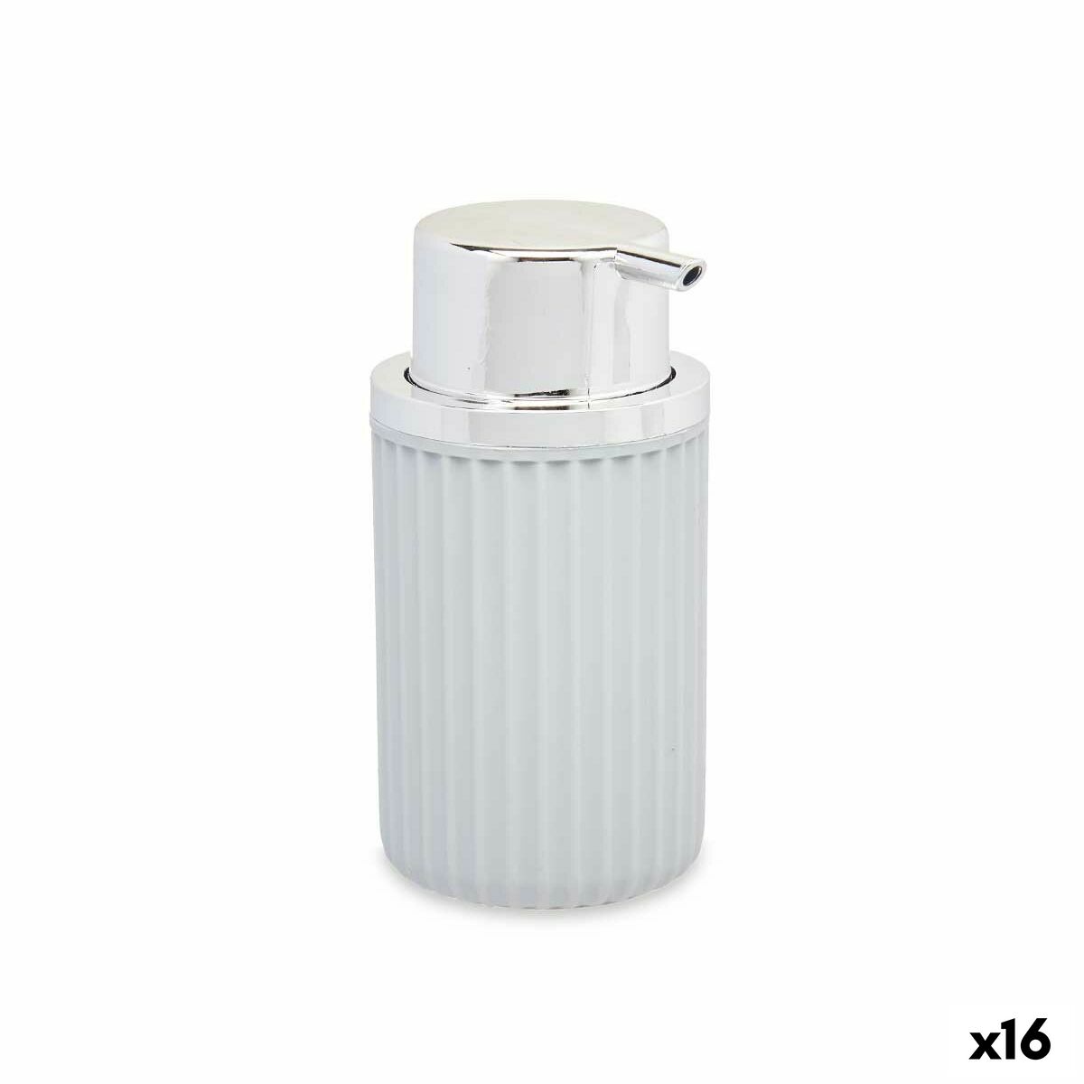 Dispensador de Sabão Berilo Cinzento Plástico 450 ml 7 x 14,5 x 8,5 cm (16 Unidades)