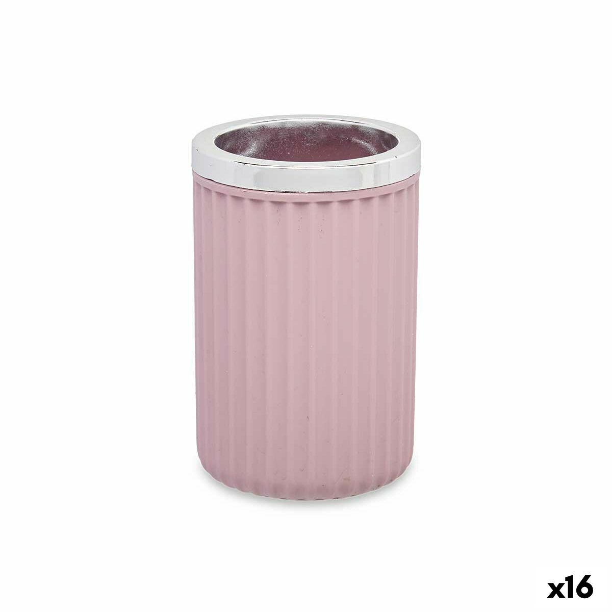 Copo Berilo Cor de Rosa Plástico 7,5 x 11,5 x 7,5 cm (16 Unidades)