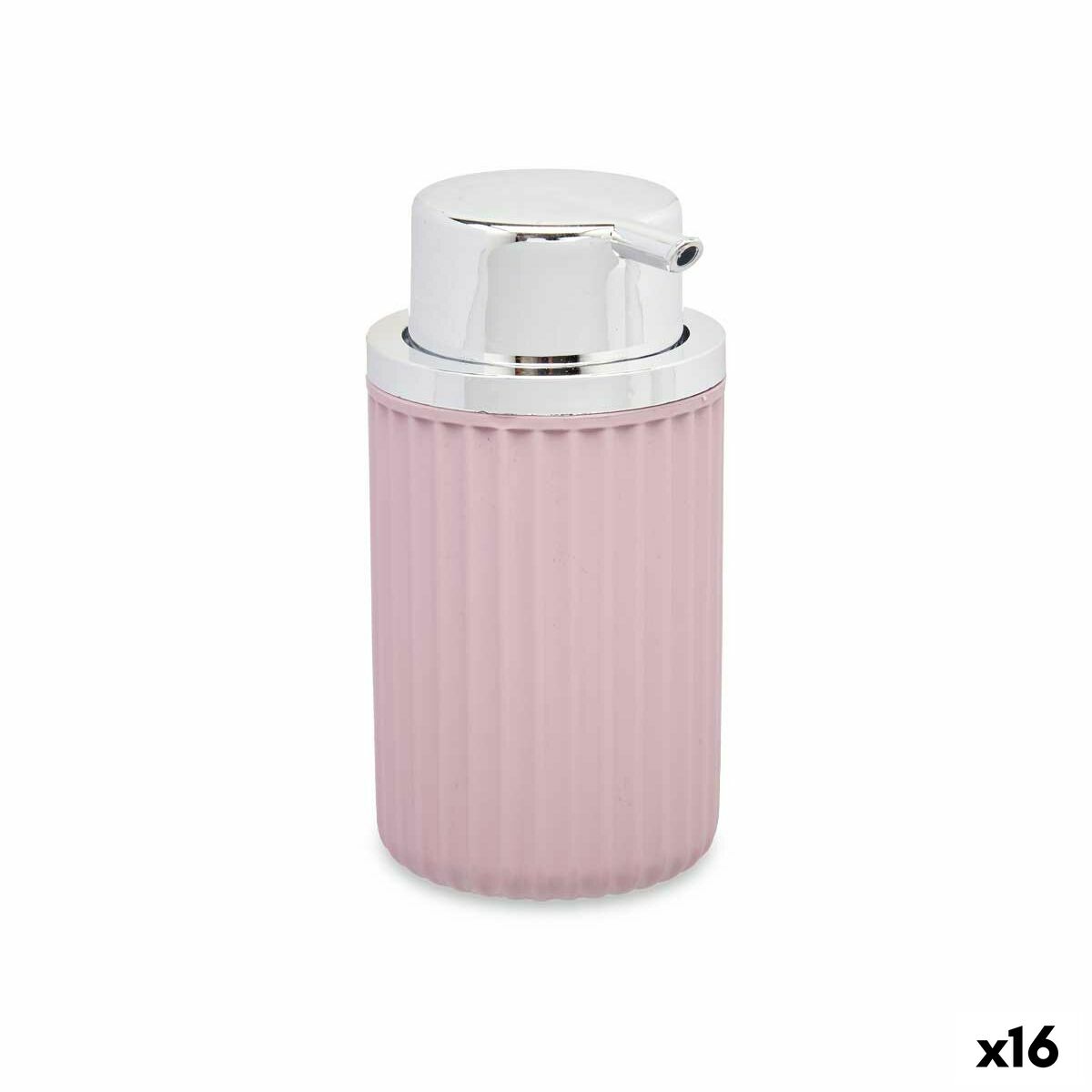 Dispensador de Sabão Berilo Cor de Rosa Plástico 420 ml 7 x 14,5 x 8,5 cm (16 Unidades)