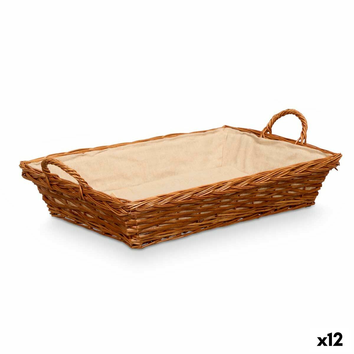 Cesta Multiusos Kipit Poliéster vime Tecido 50 % algodão 63 x 16 x 41 cm
