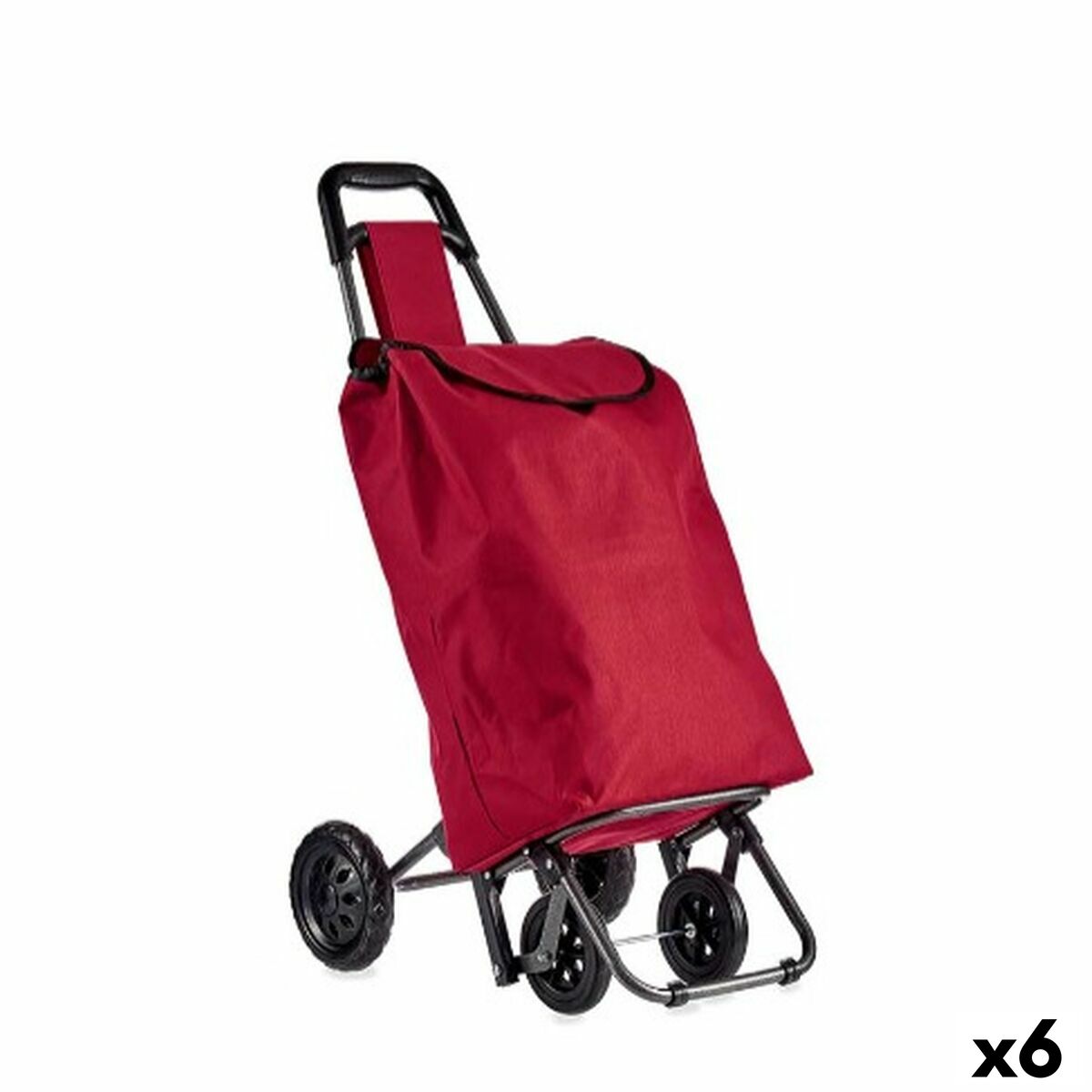 Carro de Compras Kinvara Preto Vermelho 22 x 98 x 38 cm (6 Unidades)