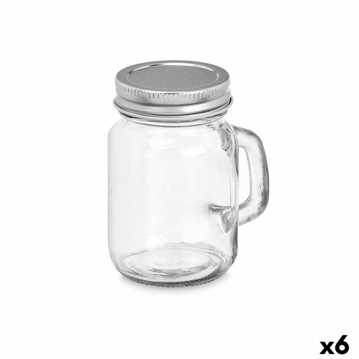 Frasco Vivalto Transparente Prateado 120 ml (6 Unidades)