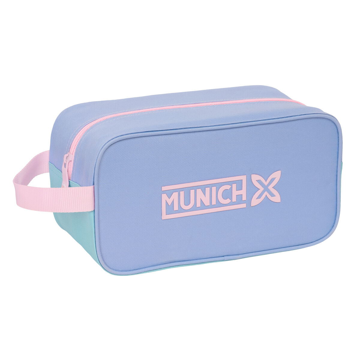 Bolsa para Sapatos de Viagem Munich Mellow Azul Cor de Rosa Celeste 29 x 15 x 14 cm