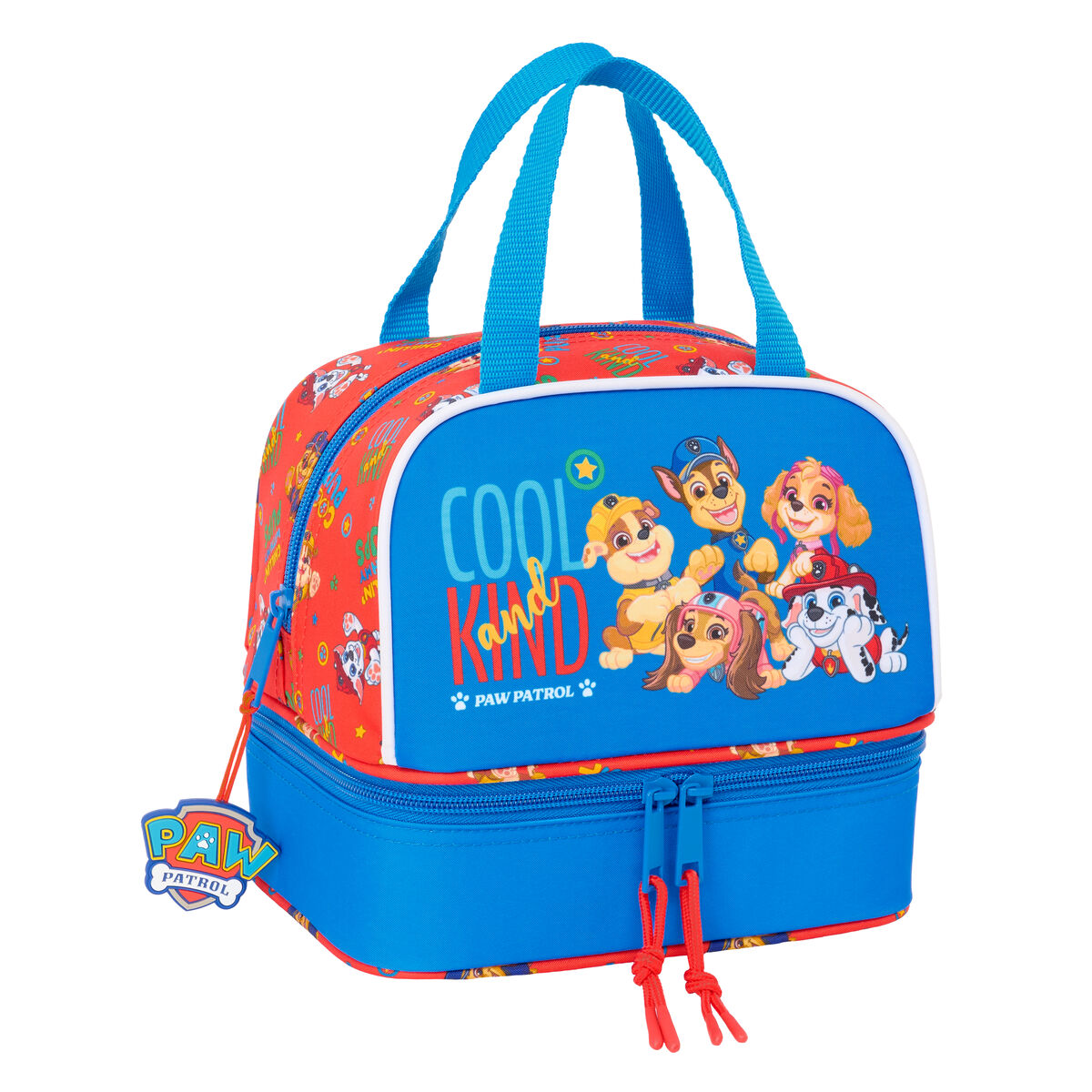 Porta-merendas Térmico The Paw Patrol Cool Azul Vermelho 20 x 20 x 15 cm
