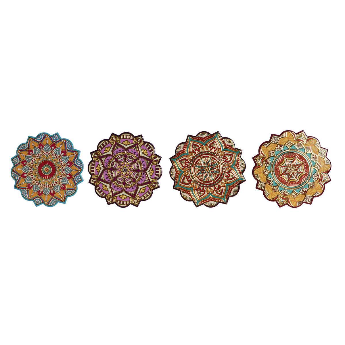 Individuais Home ESPRIT Cortiça Dolomite 20 x 20 x 1 cm (4 Unidades)
