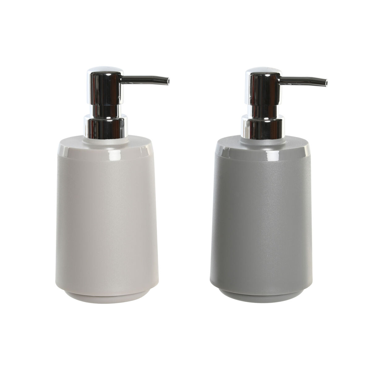 Dispensador de Sabão DKD Home Decor Bege Cinzento Creme poliestireno 8 x 8 x 18 cm (2 Unidades)