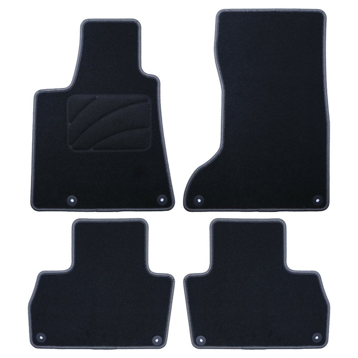Conjunto de Tapetes de Carro OCC Motorsport OCCMS0003GD Preto Cinzento escuro Maserati Levante 2016 5 Peças