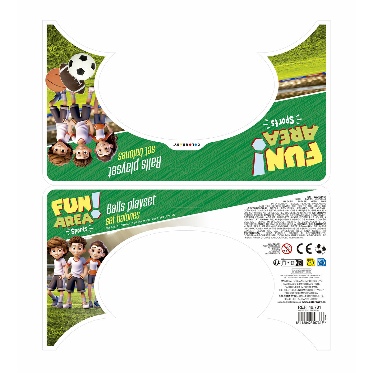 Jogo de pontaria Colorbaby 12 x 12 x 12 cm (6 Unidades)
