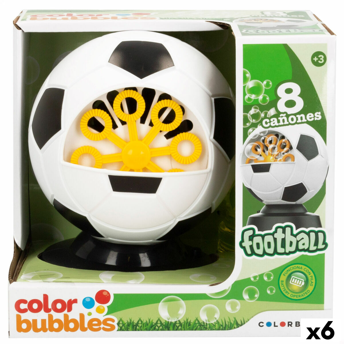 Jogo de Bolas de Sabão Colorbaby 11,5 x 15 x 11,5 cm (6 Unidades)