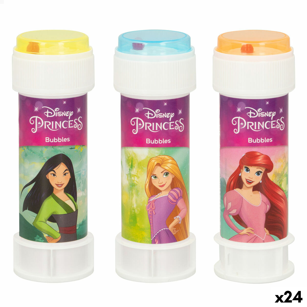 Jogo de Bolas de Sabão Disney Princess 3,8 x 11,5 x 3,8 cm (24 Unidades)