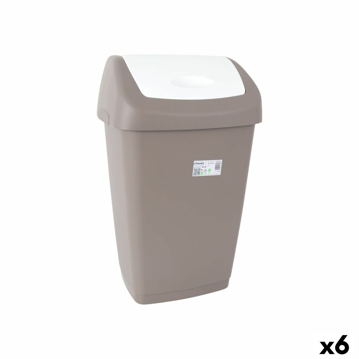 Papeleira Tontarelli Aurora Cinzento 55 L (6 Unidades)