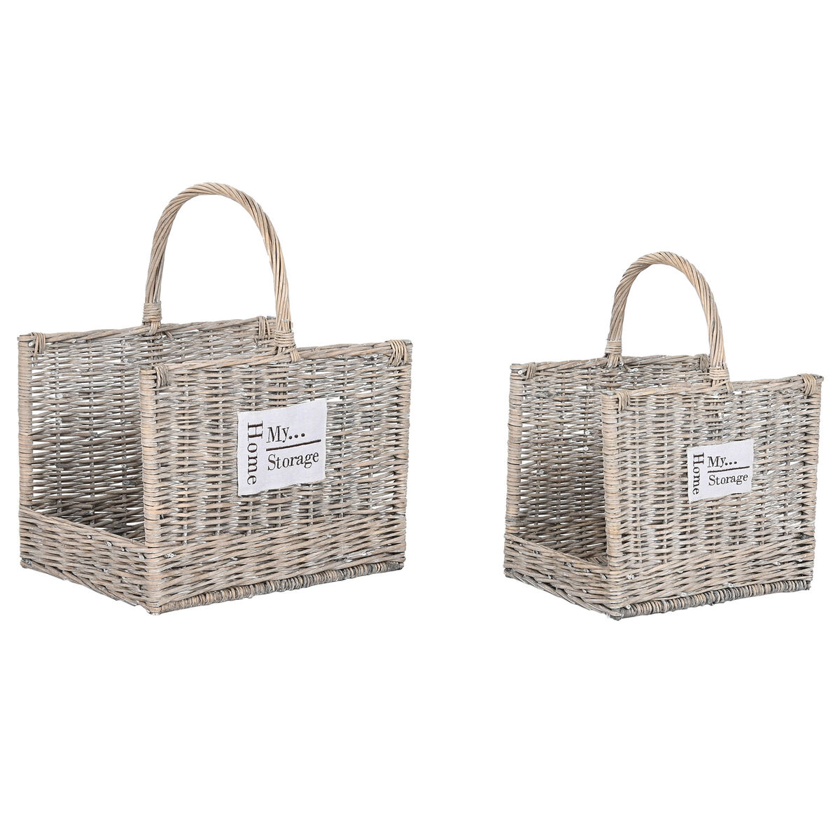Suporte para Lenha Home ESPRIT Natural vime 47 x 35 x 54 cm (2)