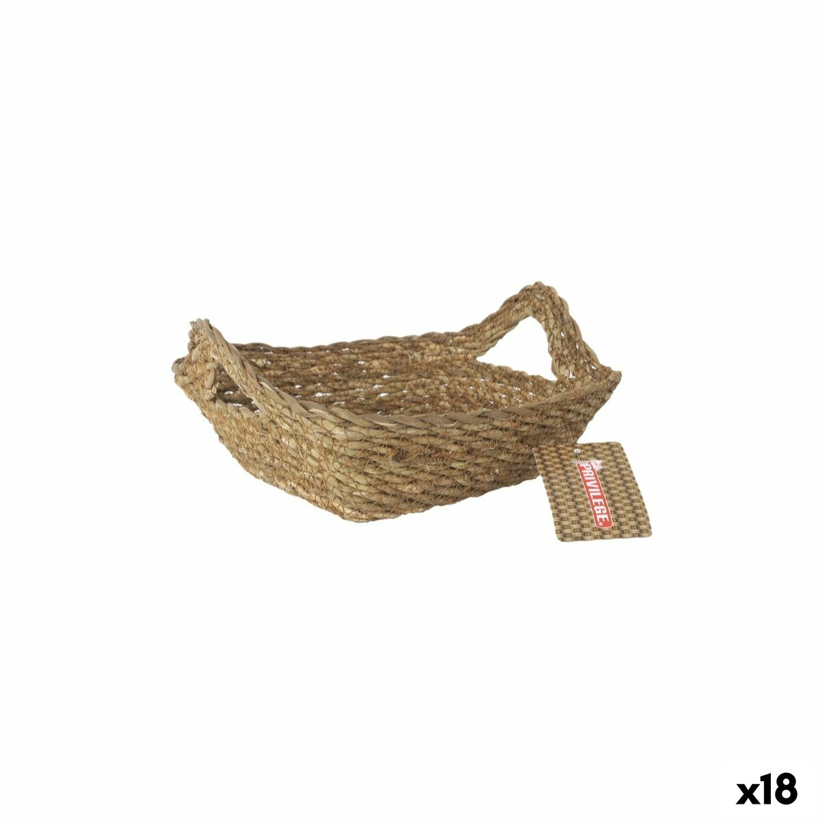 Caixa de Armazenagem Privilege vime 17 x 17 x 7 cm (18 Unidades)