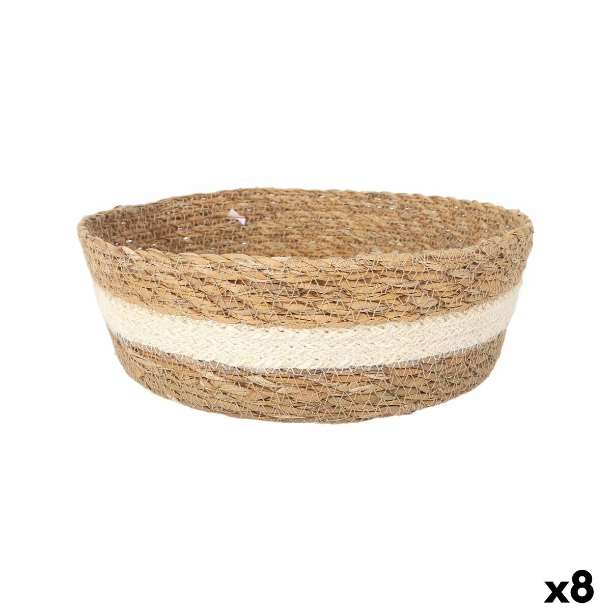 Caixa de Armazenagem Privilege Privilege vime Redonda Ø 27 x 9 cm (8 Unidades)