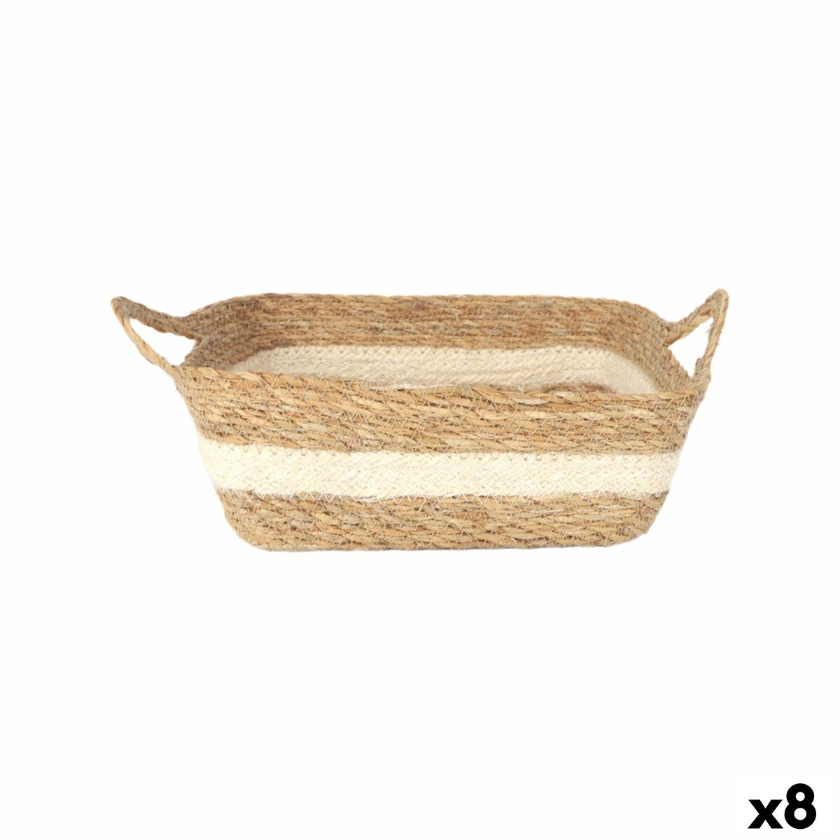Caixa de Armazenagem Privilege vime 27 x 27 x 9 cm (8 Unidades)