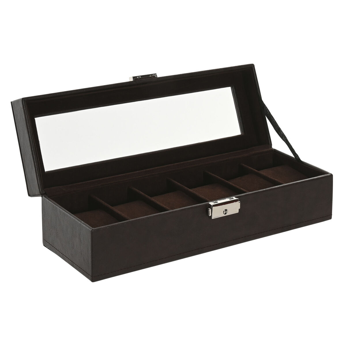 Guarda-Joias Home ESPRIT Bege Catanho escuro Poliuretano Cristal Madeira MDF 30 x 10 x 8 cm