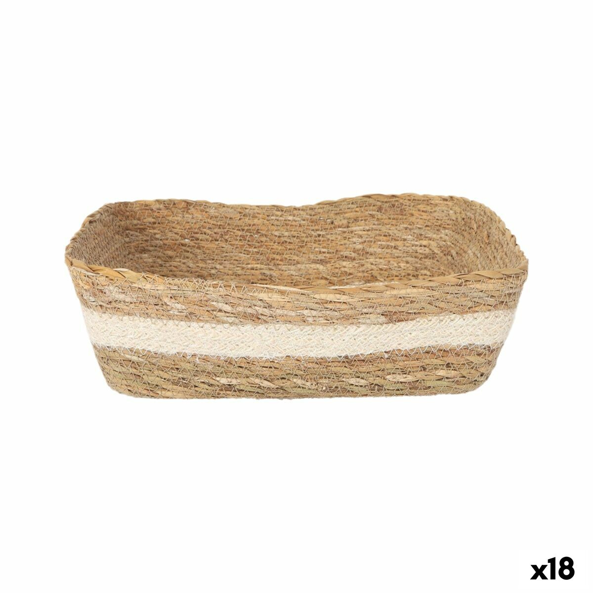 Caixa de Armazenagem Privilege vime Retangular 20 x 15 x 7 cm (18 Unidades)
