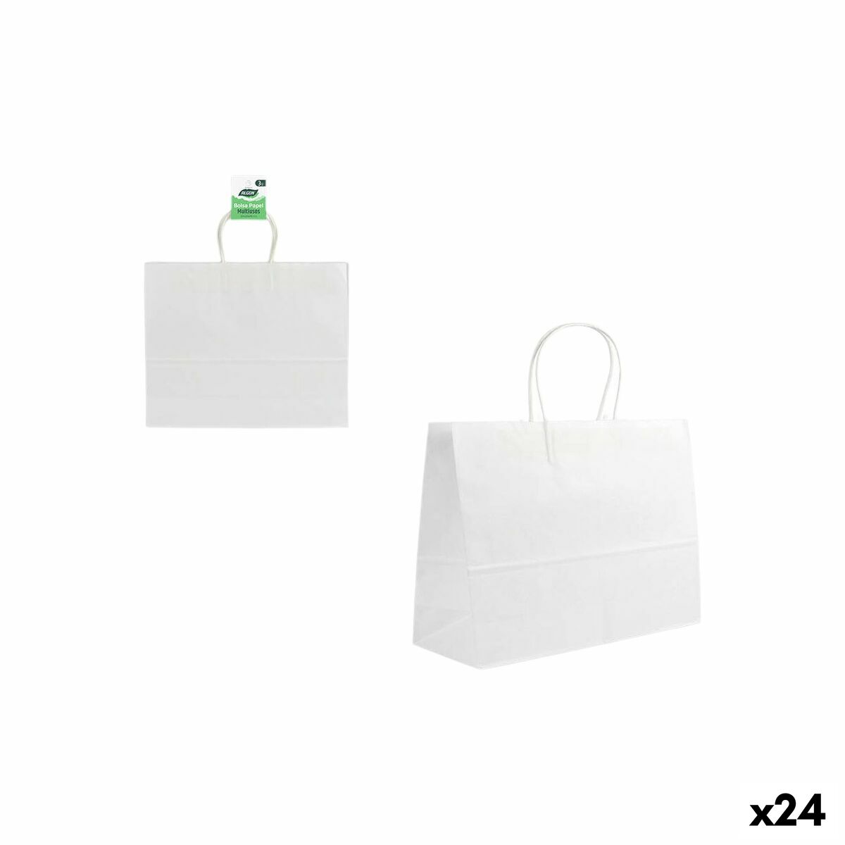 Saco Reutilizável para Alimentos Algon Branco 3 Peças (24 Unidades)