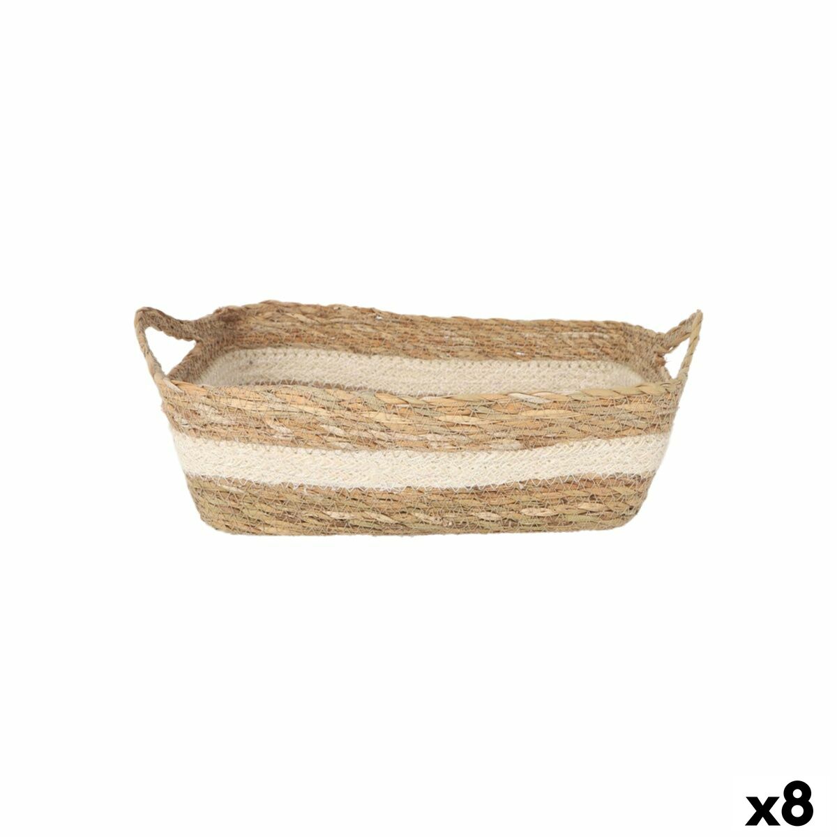 Caixa de Armazenagem Privilege vime 30 x 23 x 9 cm (8 Unidades)