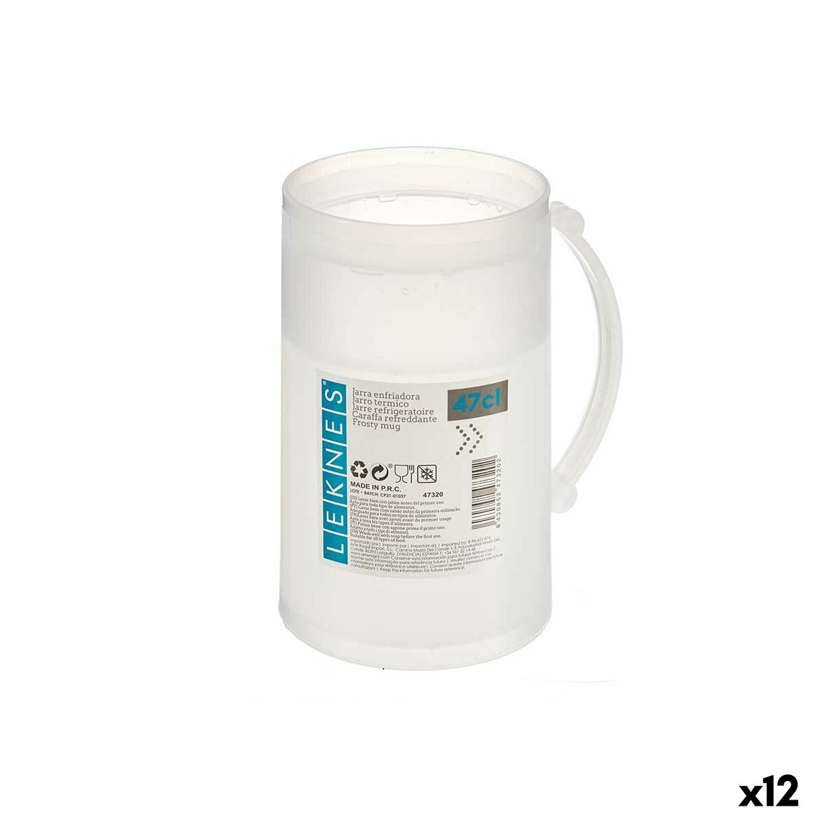 Jarro Térmico Leknes Transparente 473 ml (12 Unidades)