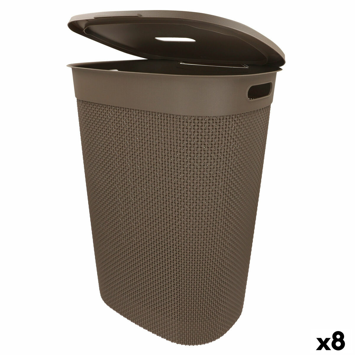 Cesto da Roupa Curver Castanho Plástico 55 L 44 x 61 x 35 cm (8 Unidades)