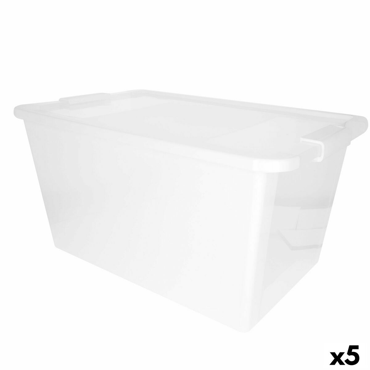 Caixa de Armazenagem com Tampa Curver Branco Plástico 40 L 55 x 28 x 35 cm (5 Unidades)
