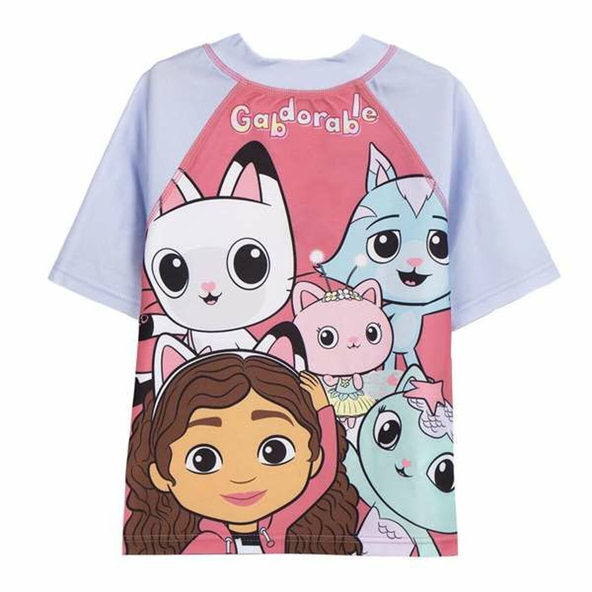 Camisola de Manga Curta Infantil Gabby's Dollhouse Multicolor