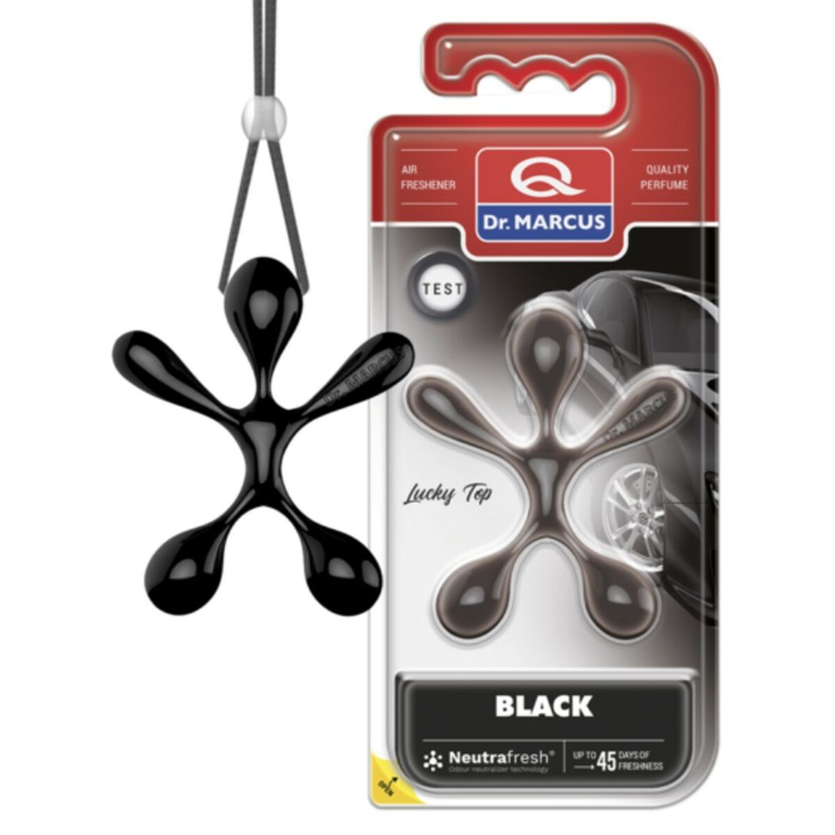Ambientador Para Automóveis Dr Marcus Lucky Top black Plástico Colar (12 Unidades)