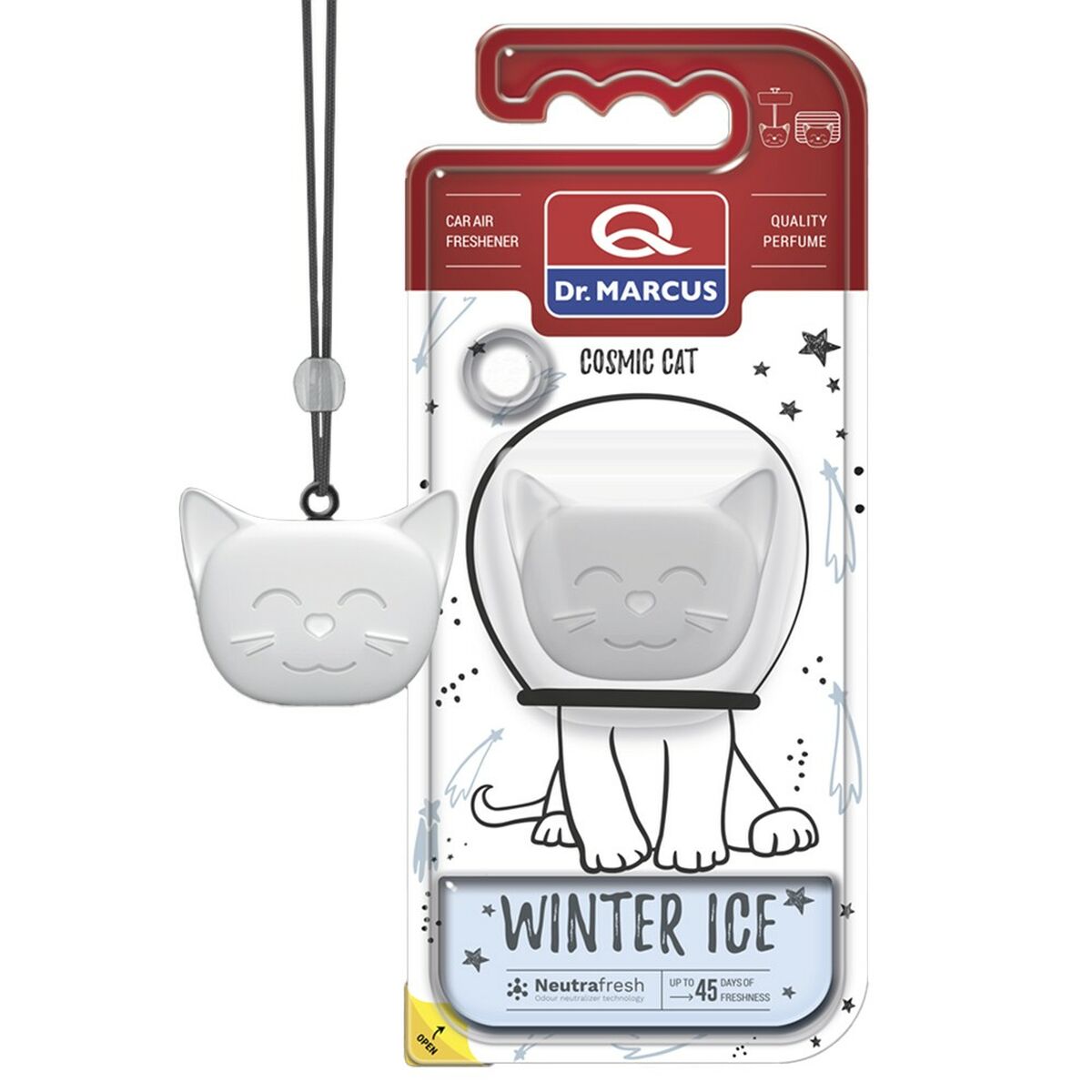 Ambientador Para Automóveis Dr Marcus Cosmic Cat ICE CHILL Plástico Colar