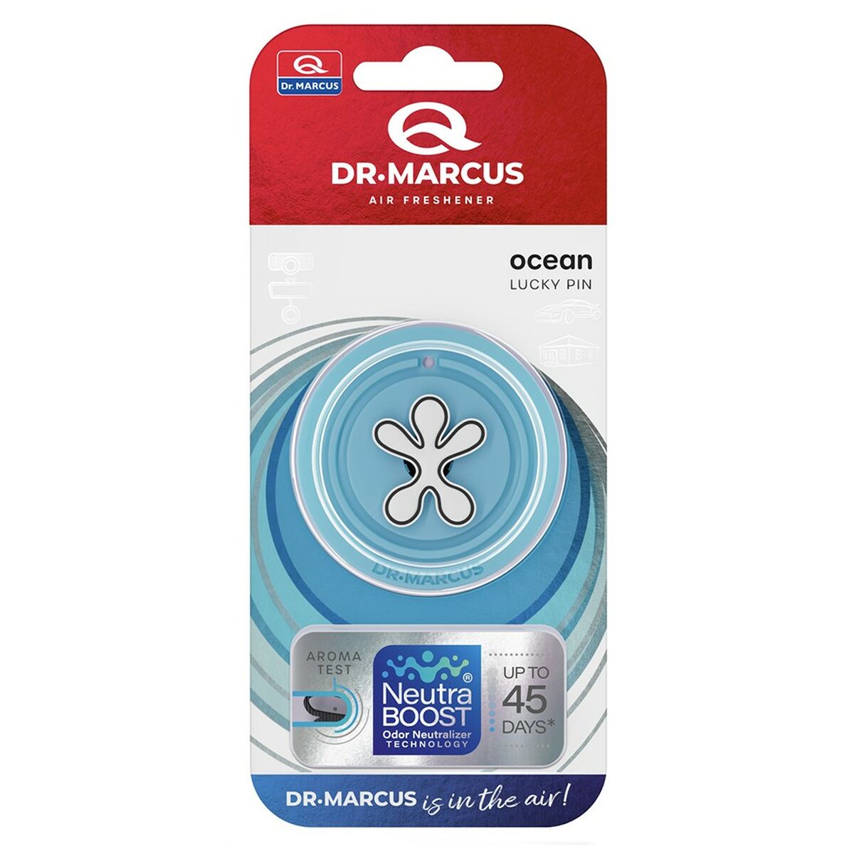 Ambientador Para Automóveis Dr Marcus Lucky Pin Ocean Plástico