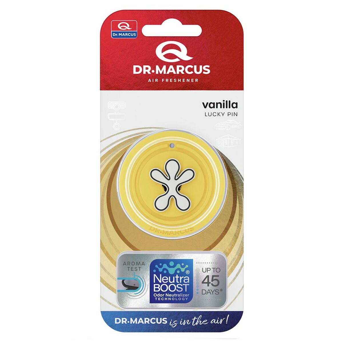 Ambientador Para Automóveis Dr Marcus Lucky Pin Baunilha Plástico Fragância