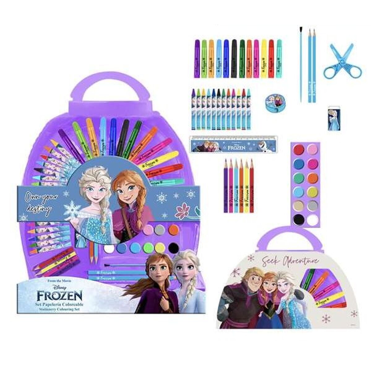 Conjunto de Desenho Frozen Lilás