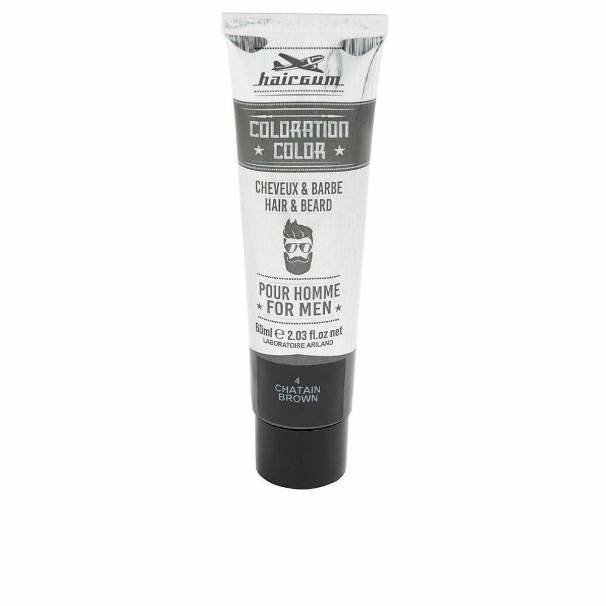 Tinta Permanente Hairgum COLORATION Castanho Nº4 Nº 4-Castano 60 g
