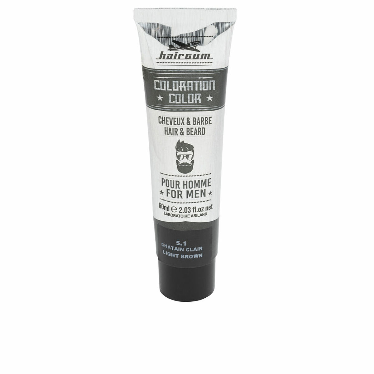 Tinta Permanente Hairgum COLORATION Castanho Claro Nº 5.1 60 g