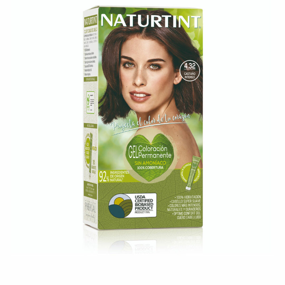 Tinta Permanente Naturtint NATURTINT COLORACIÓN 4.32-Castaño Intenso 170 ml