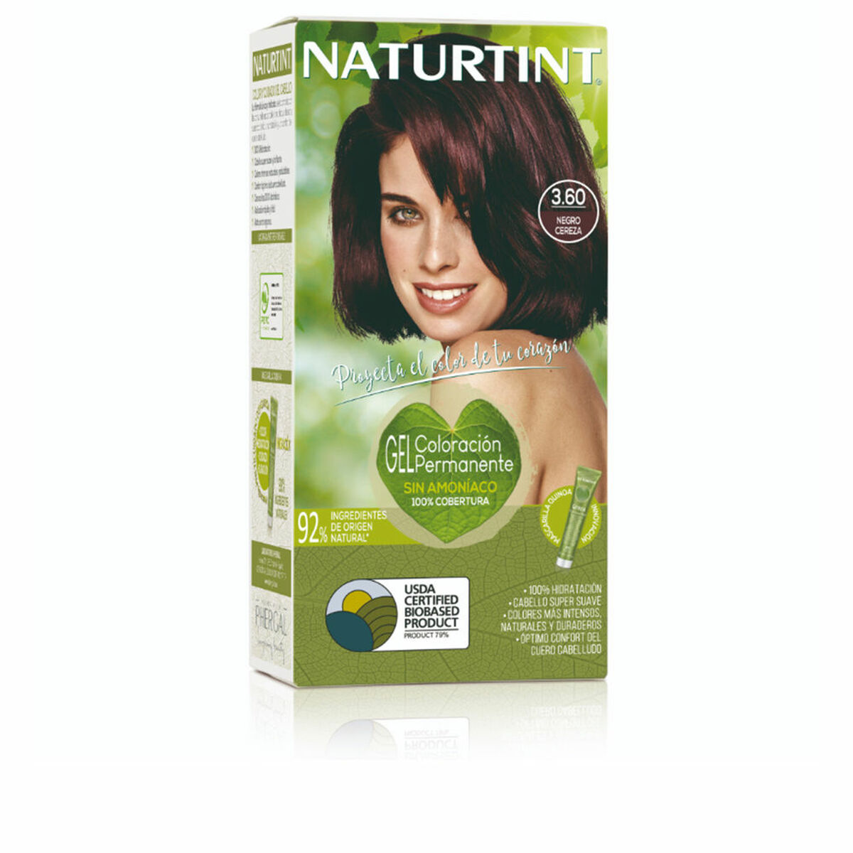 Tinta Permanente Naturtint NATURTINT COLORACIÓN 3.60-Negro Cereza 170 ml