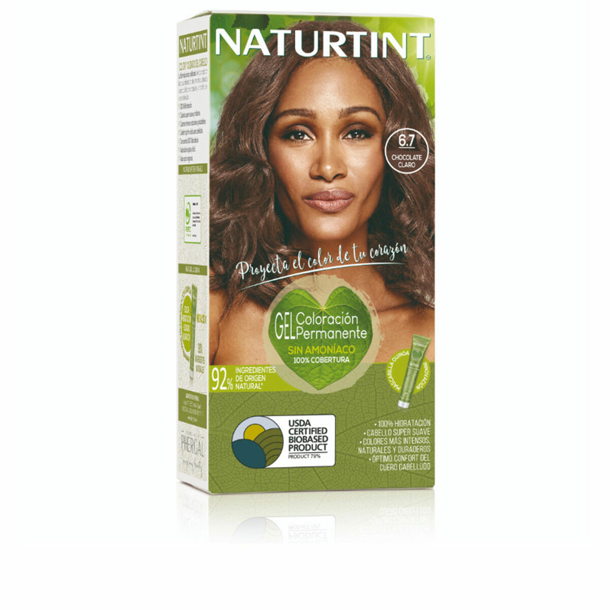 Tinta Permanente Naturtint NATURTINT COLORACIÓN nº 6.7-Chocolate claro 170 ml