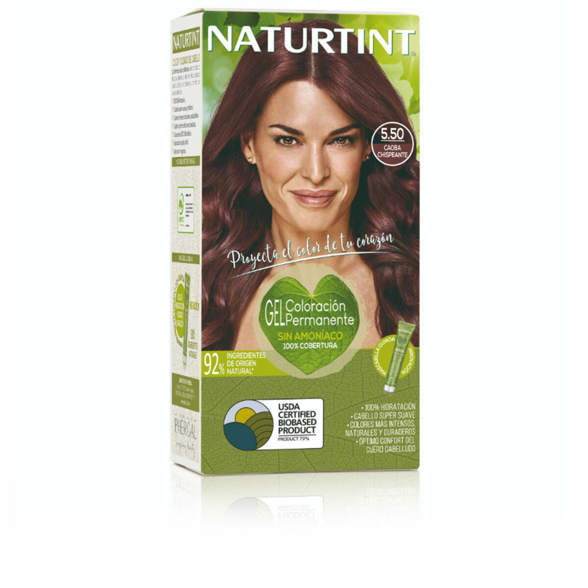 Tinta Permanente Naturtint NATURTINT COLORACIÓN 5.50-Caoba Chispeante 170 ml