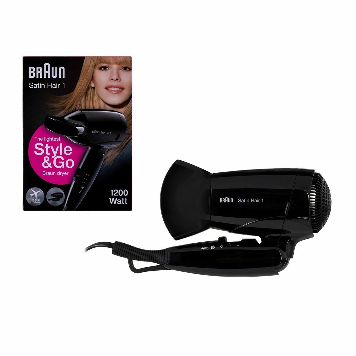 Secador de Cabelo Braun HD130 Preto 1200 W