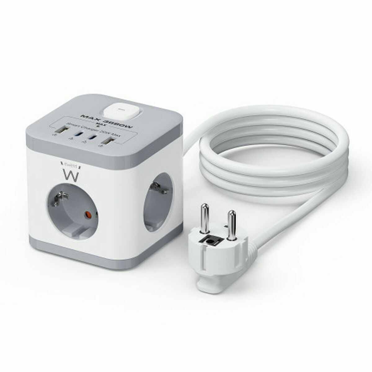 Entrelinha Ewent EW3863 Branco Cinzento 3680 W (1,5 m)