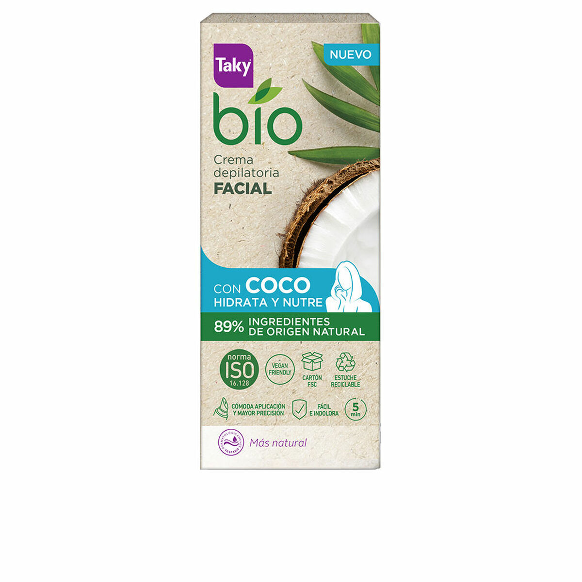 Creme Depilatório Facial Taky BIO COCO 20 ml