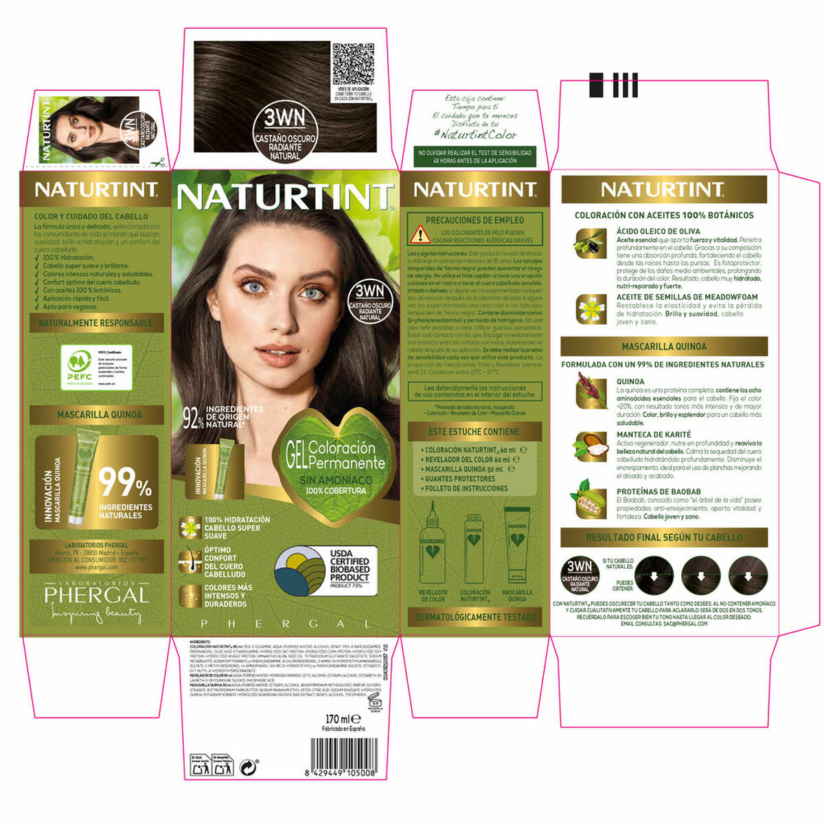 Tinta Permanente Naturtint NATURTINT COLORACIÓN 170 ml