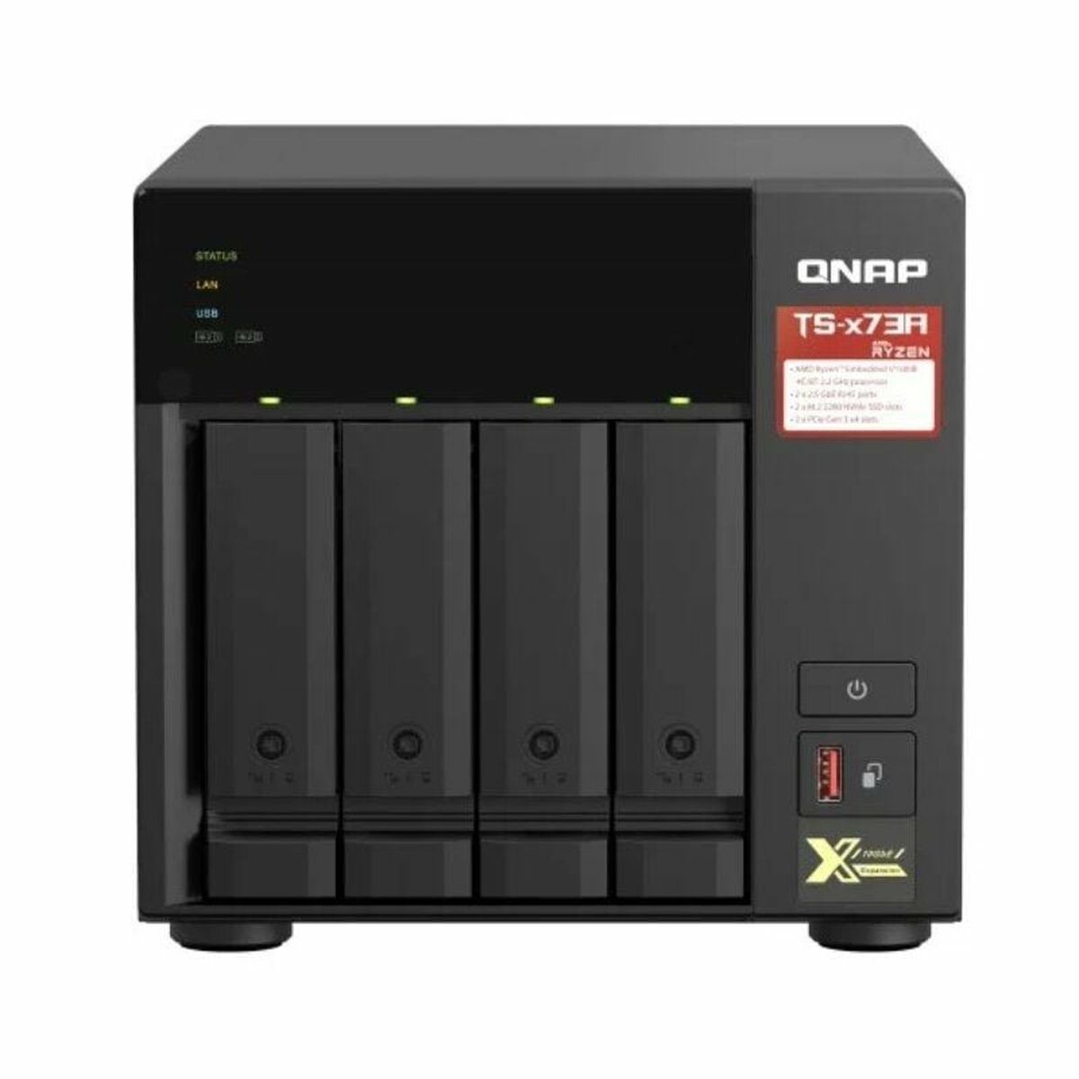 Armazenamanto em Rede NAS Qnap TS-473A Quad Core Preto