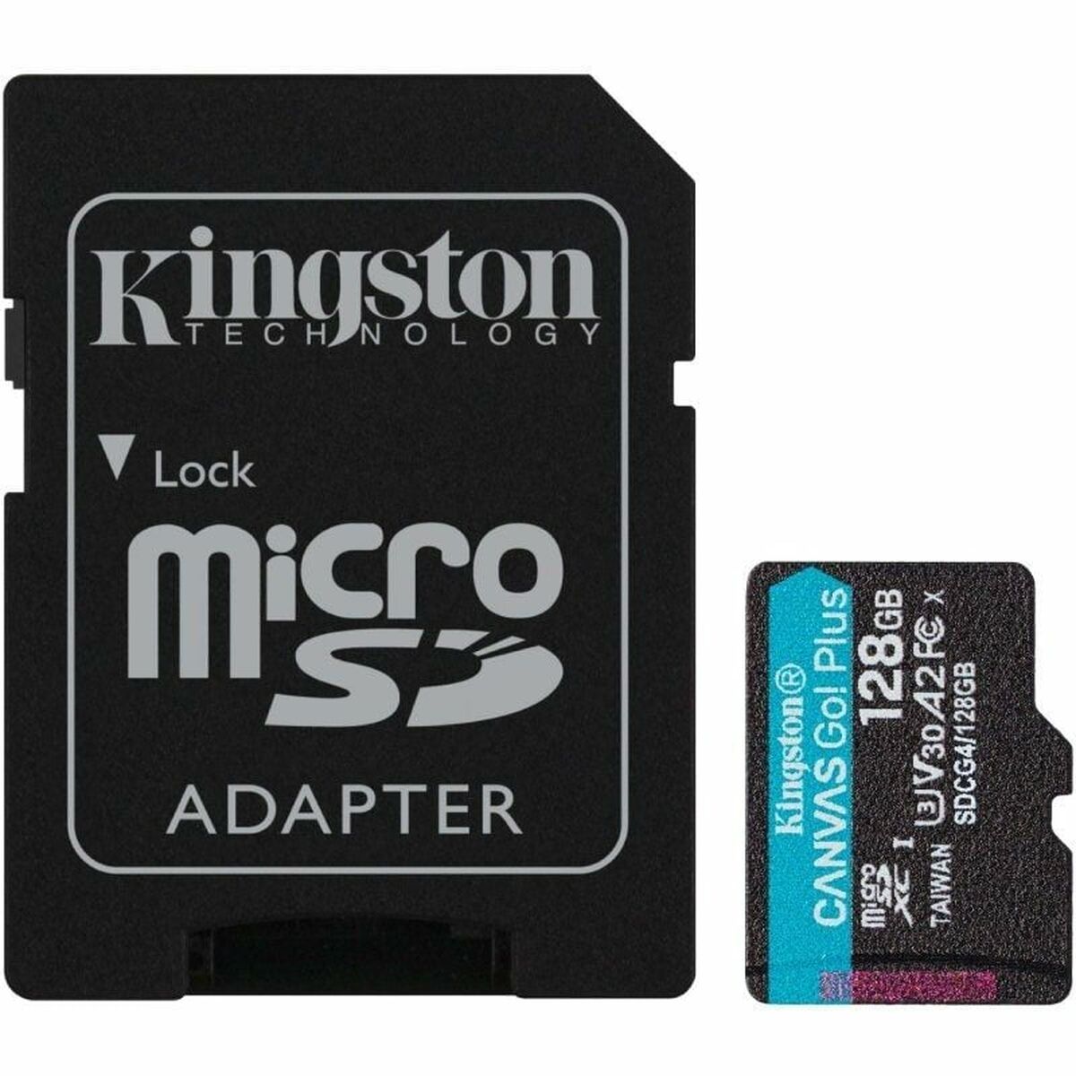 Cartão de Memória Micro SD com Adaptador Kingston CANVAS Go! Plus 128