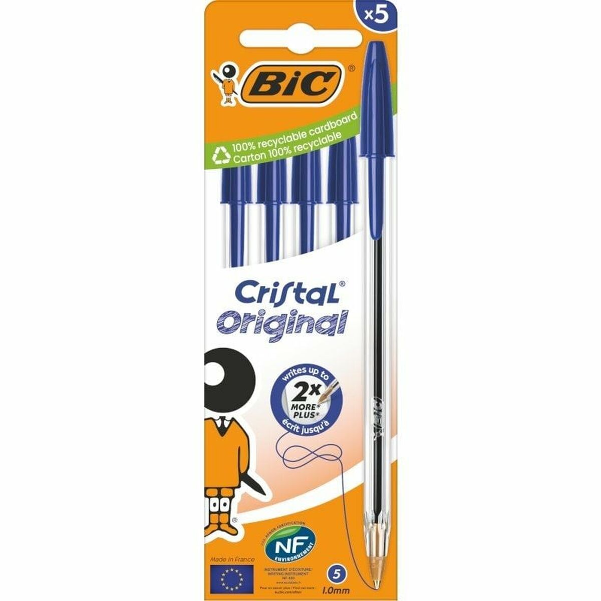 Conjunto de Canetas Bic Bic Cristal Original 516344 Azul
