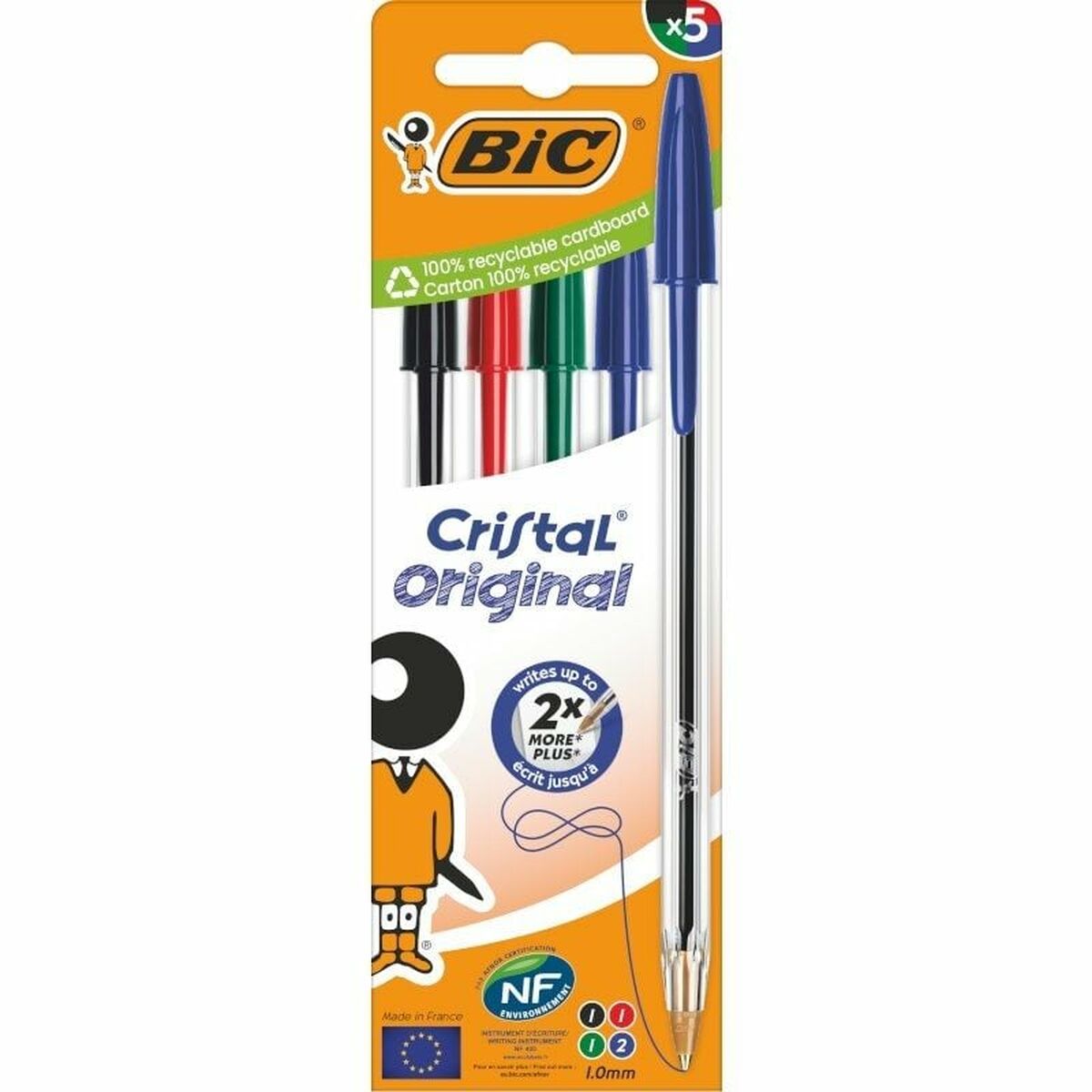 Conjunto de Canetas Bic Cristal Original 516346 Multicolor (5 Unidades)